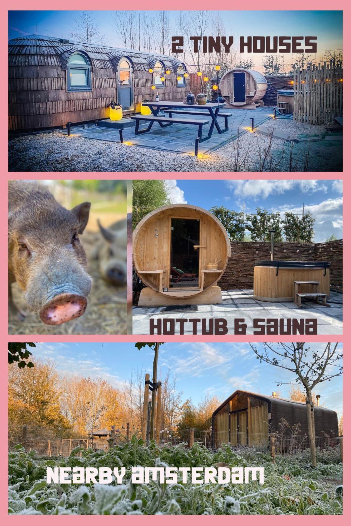 Bed & Wellness Klein Knorrestein: Romantic Tiny Houses with Private Wellness Almere Exterior photo
